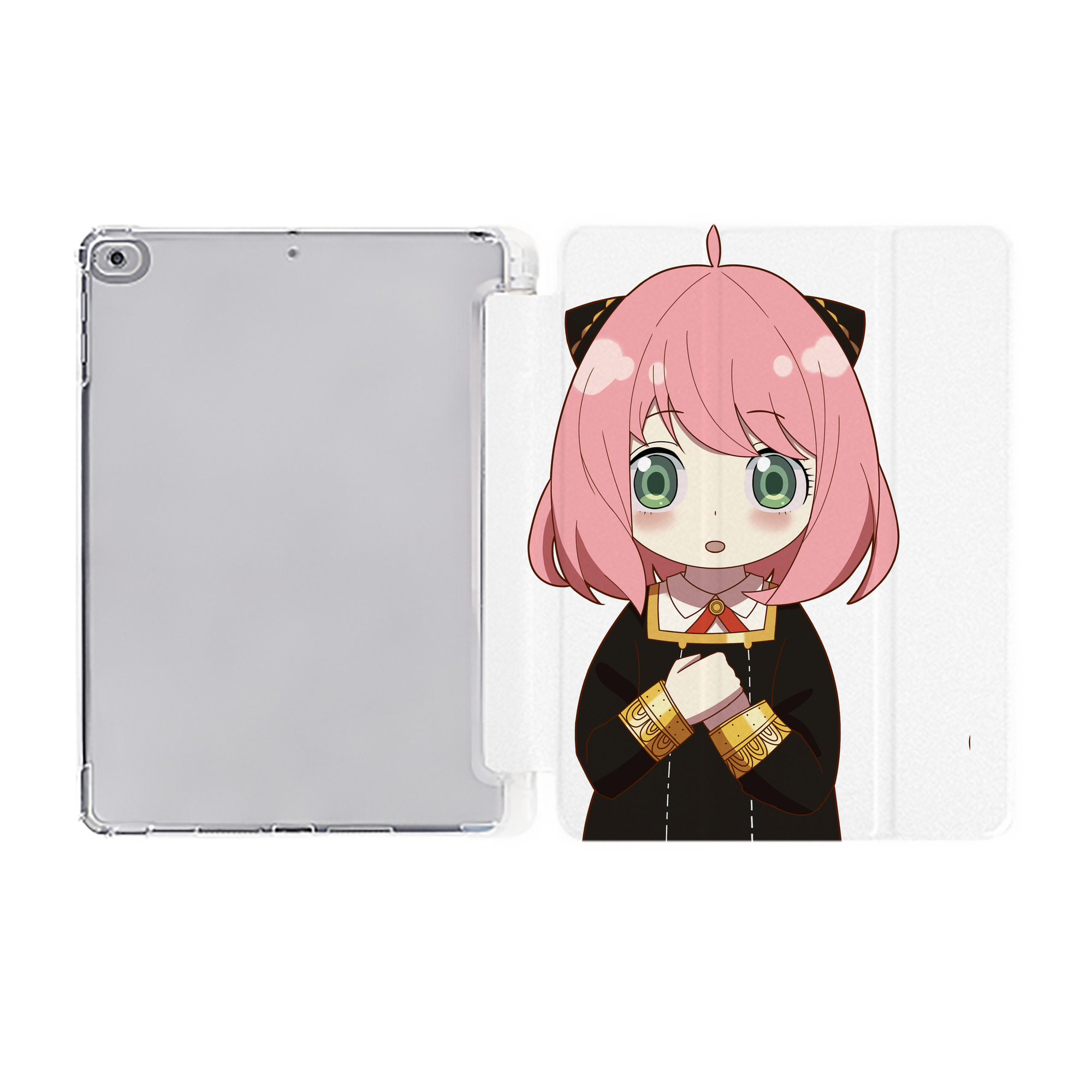 （画像用） SPY×FAMILY间谍家家酒 IPad ケース ペン収納付き 三つ折りスタンド PUレザー×シリコン 対応機種9.5/10.5/10.9インチ